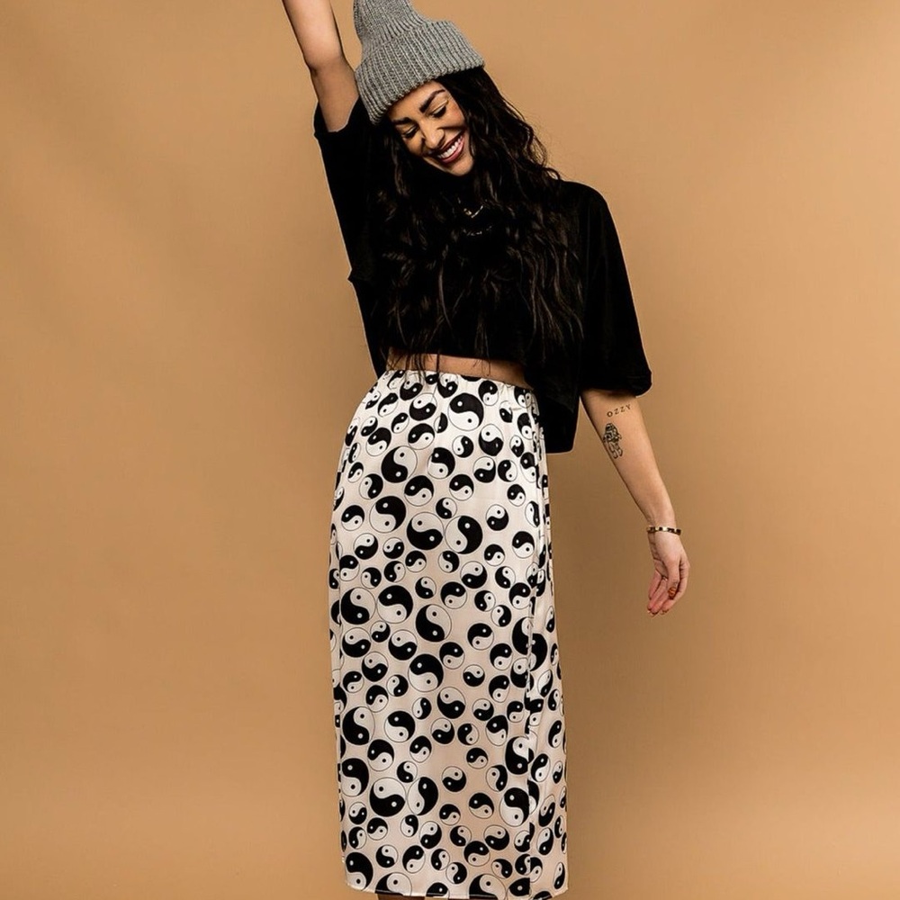 Yin Yang Patterned Skirt